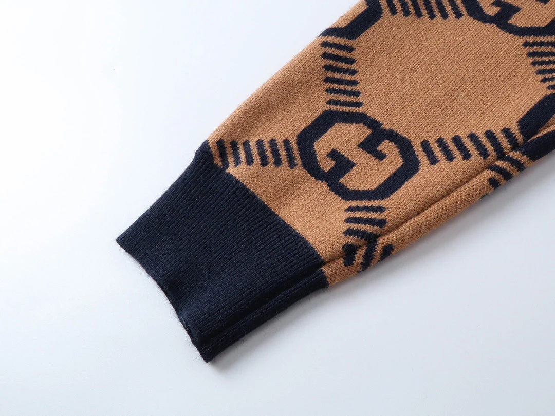 Jacquard-knit cashmere sweatshirt