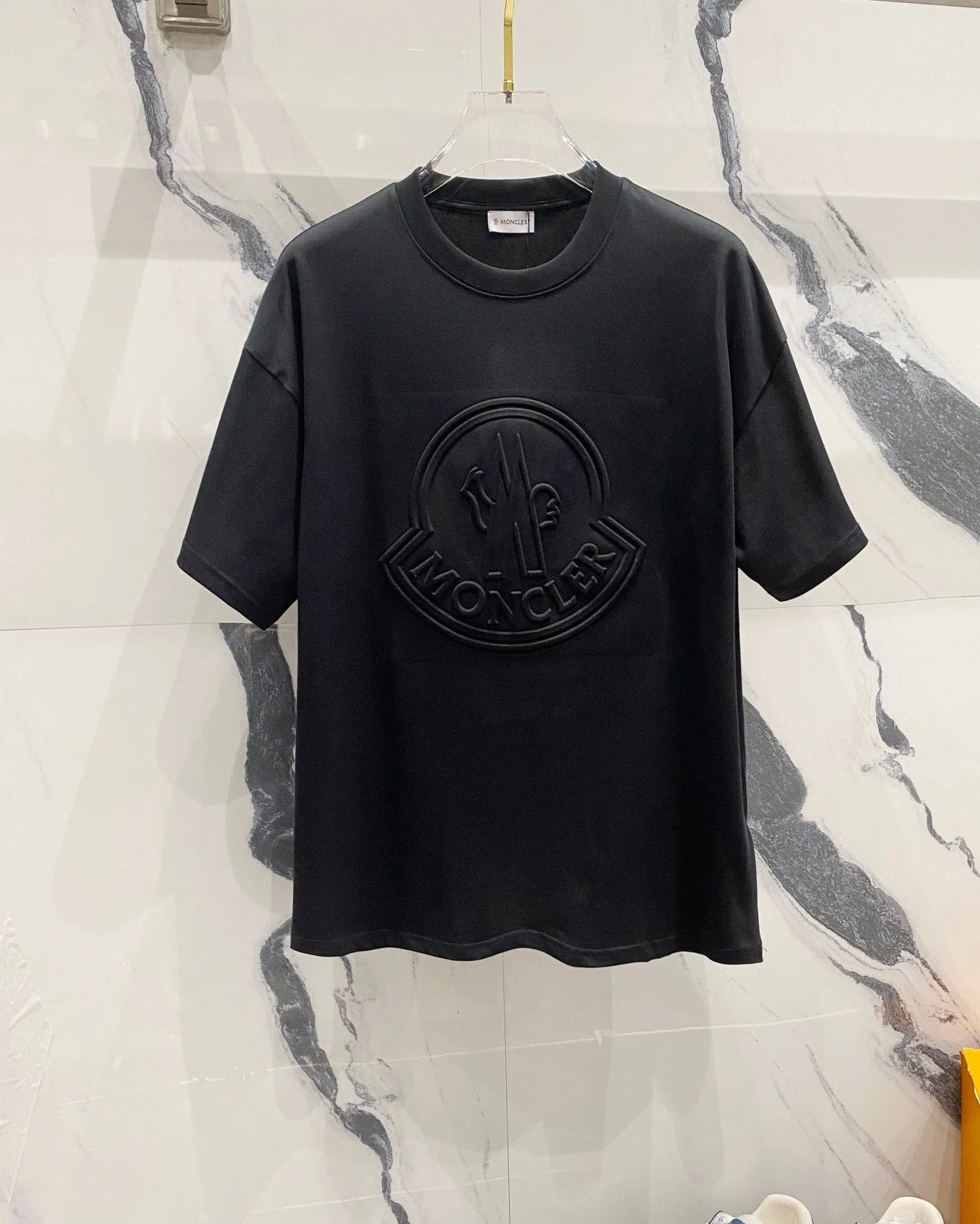 3D embossed cotton T-shirt