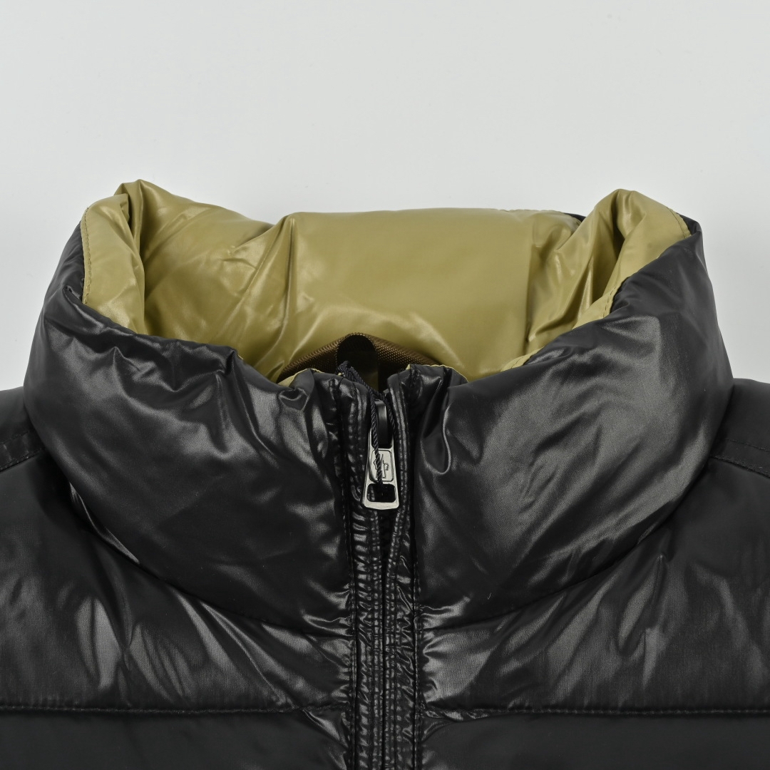 Stand collar zipper down vest