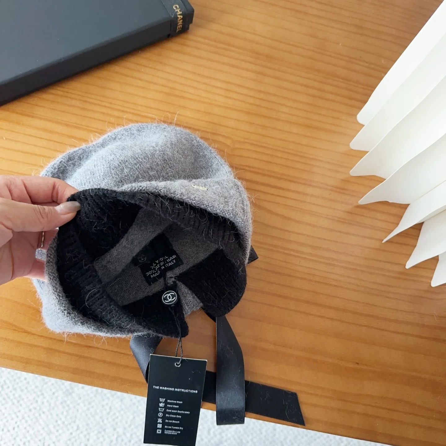 Double layer Cashmere Knitted  Beanie