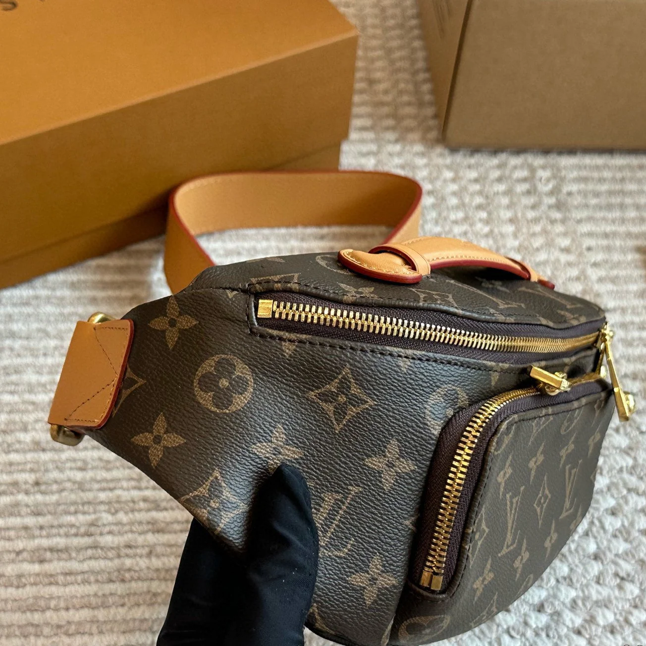 Unisex Fashion Leather waist bag