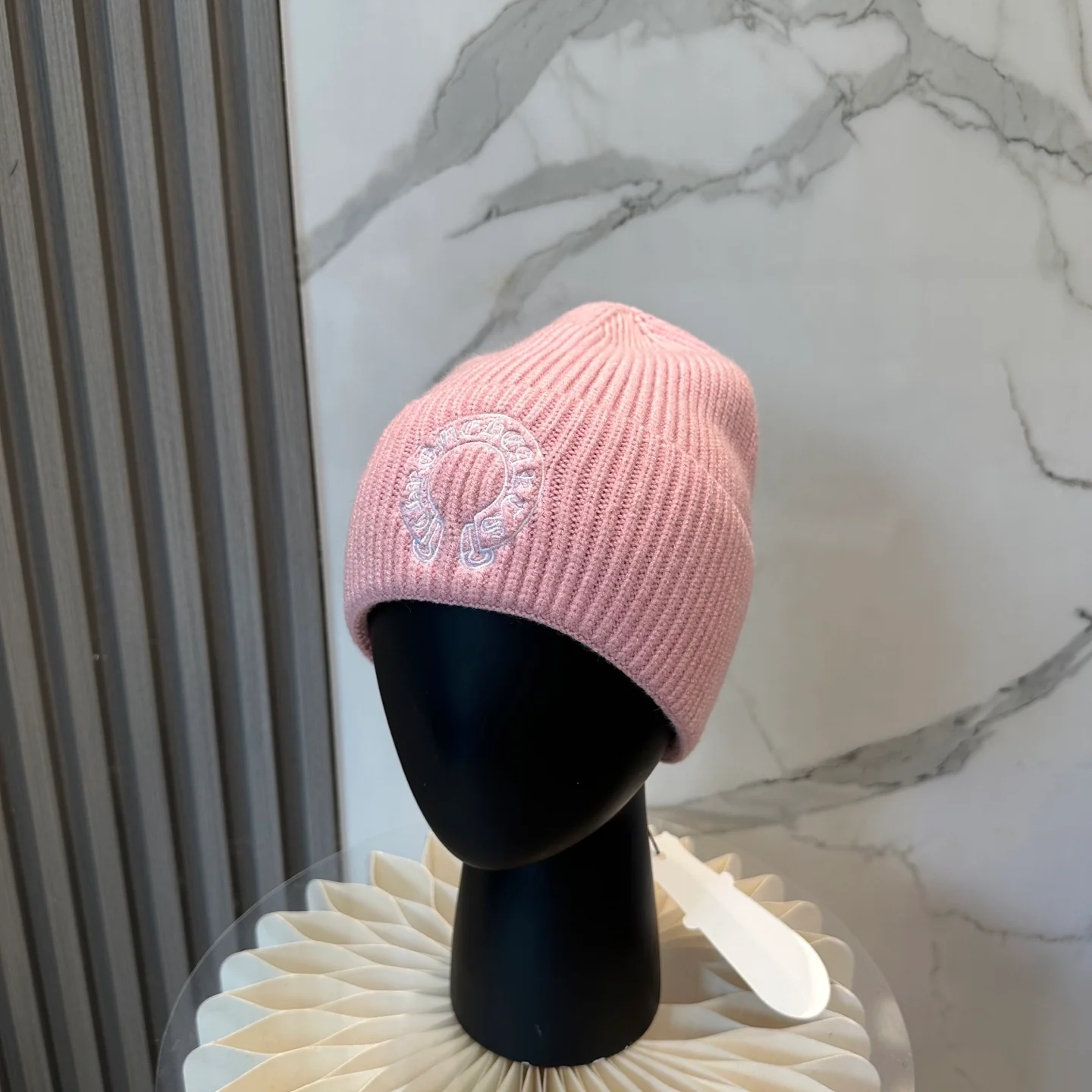 Embroidered Cashmere Knitted  Beanie