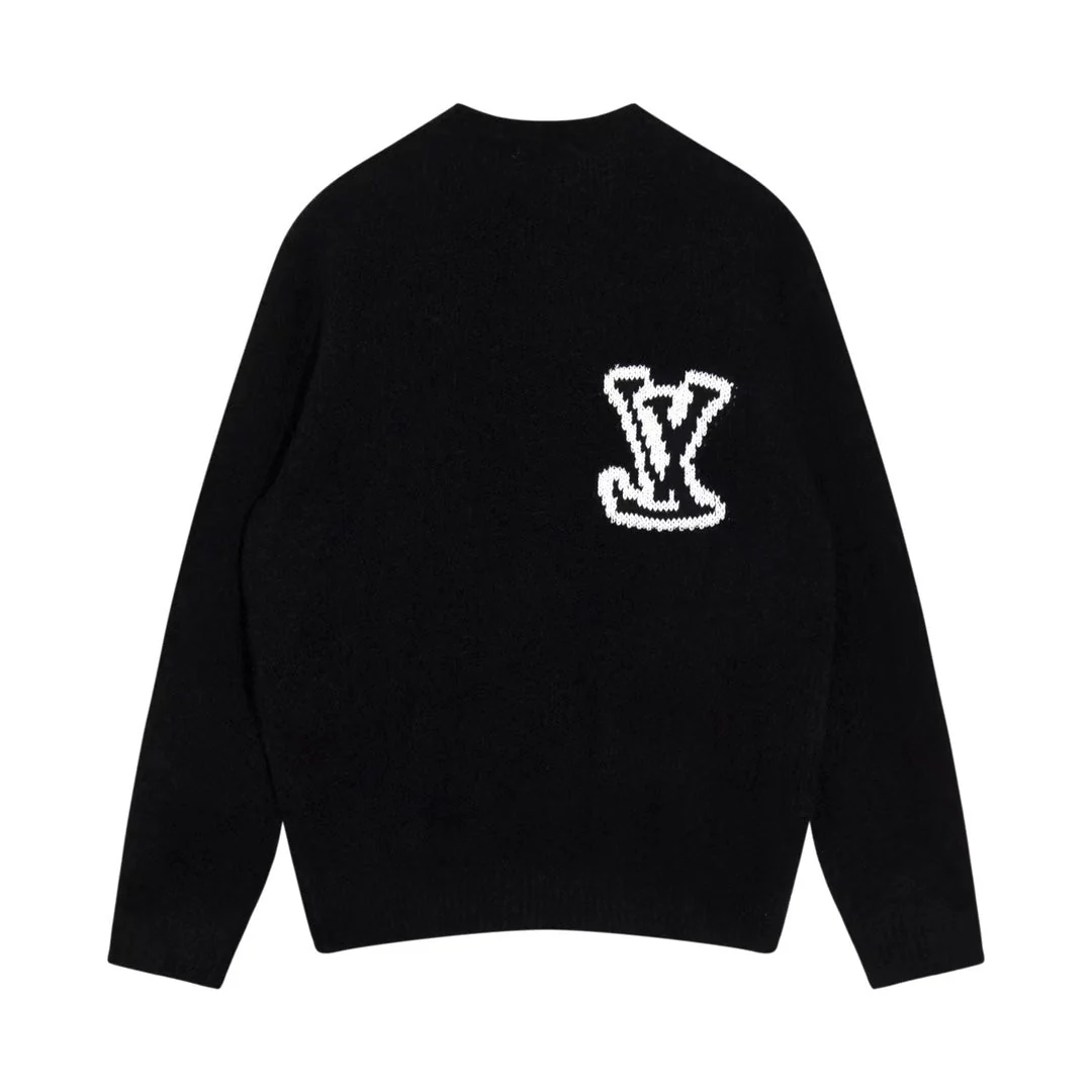Double-faced jacquard cashmere sweatshirt