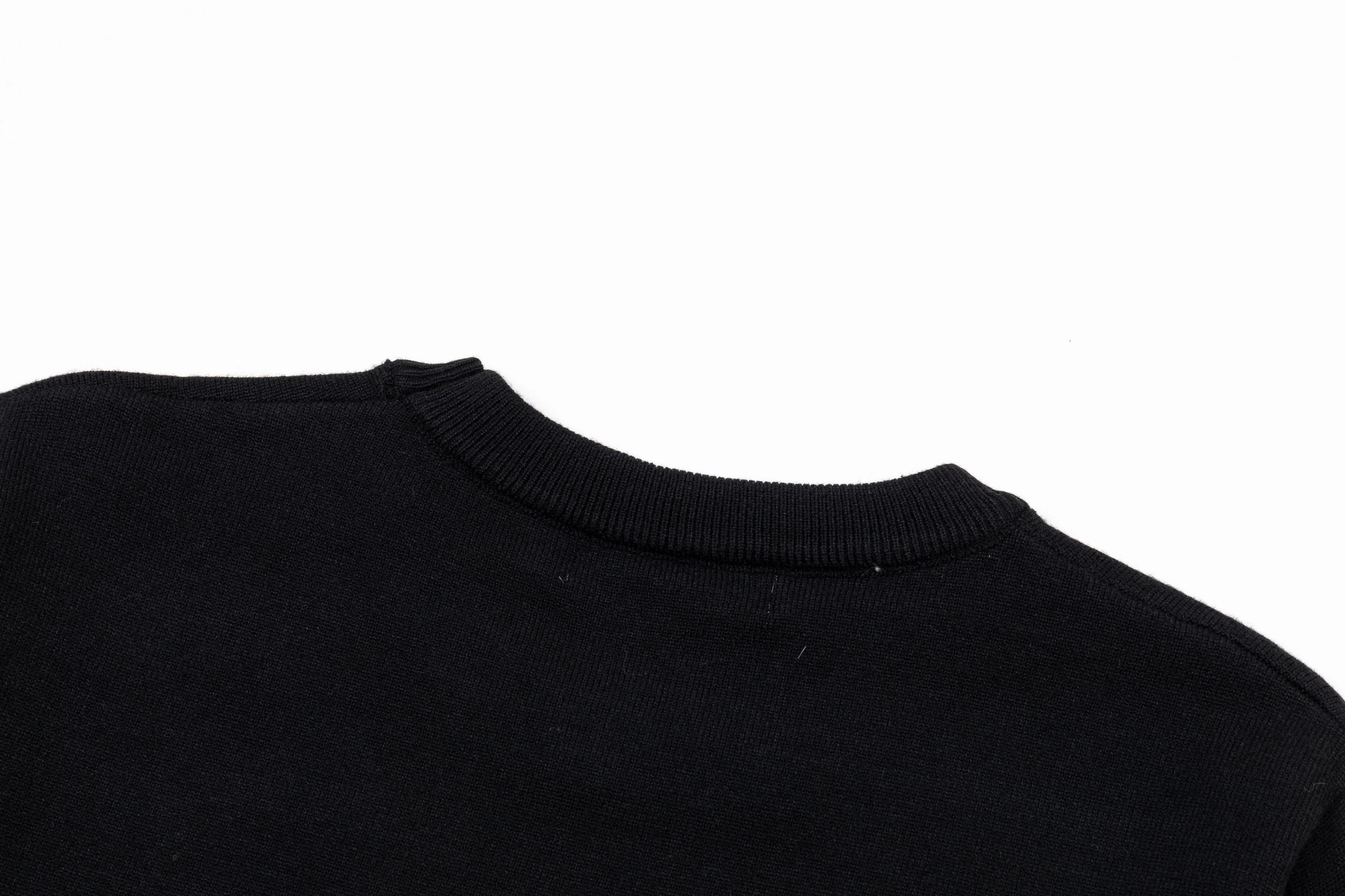 Knitted jacquard cashmere sweater