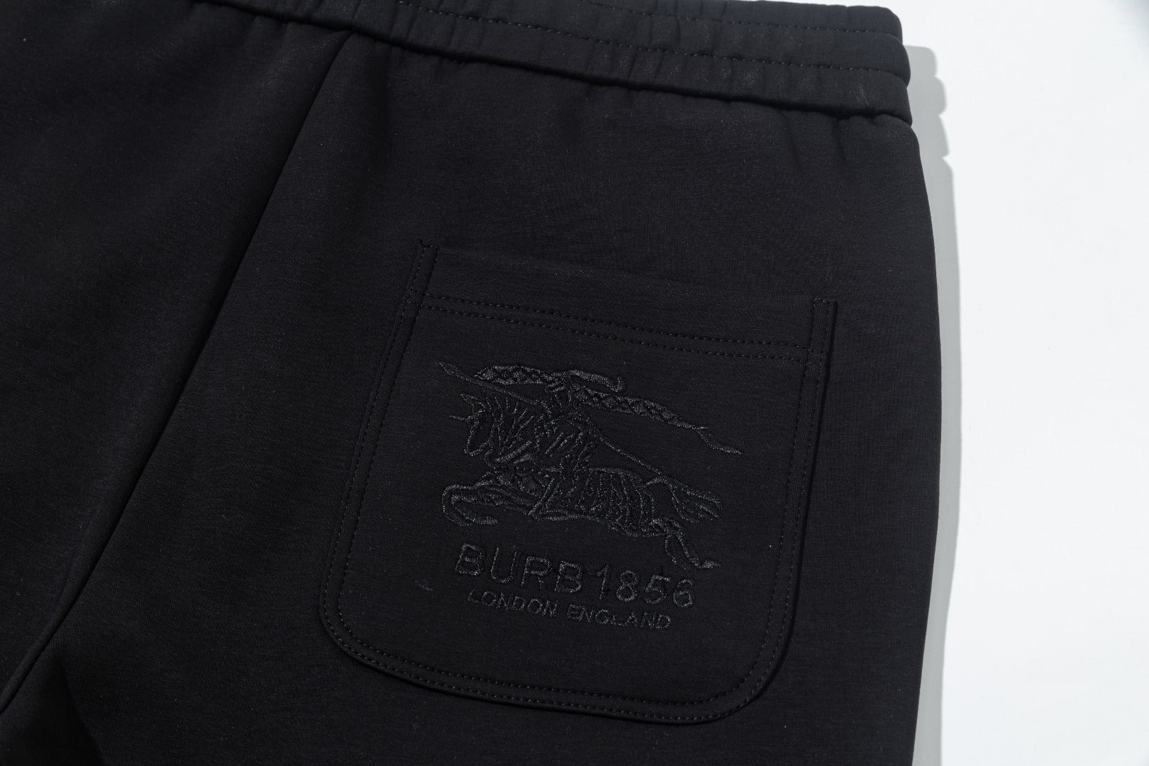 Embroidery cotton drawstring trousers