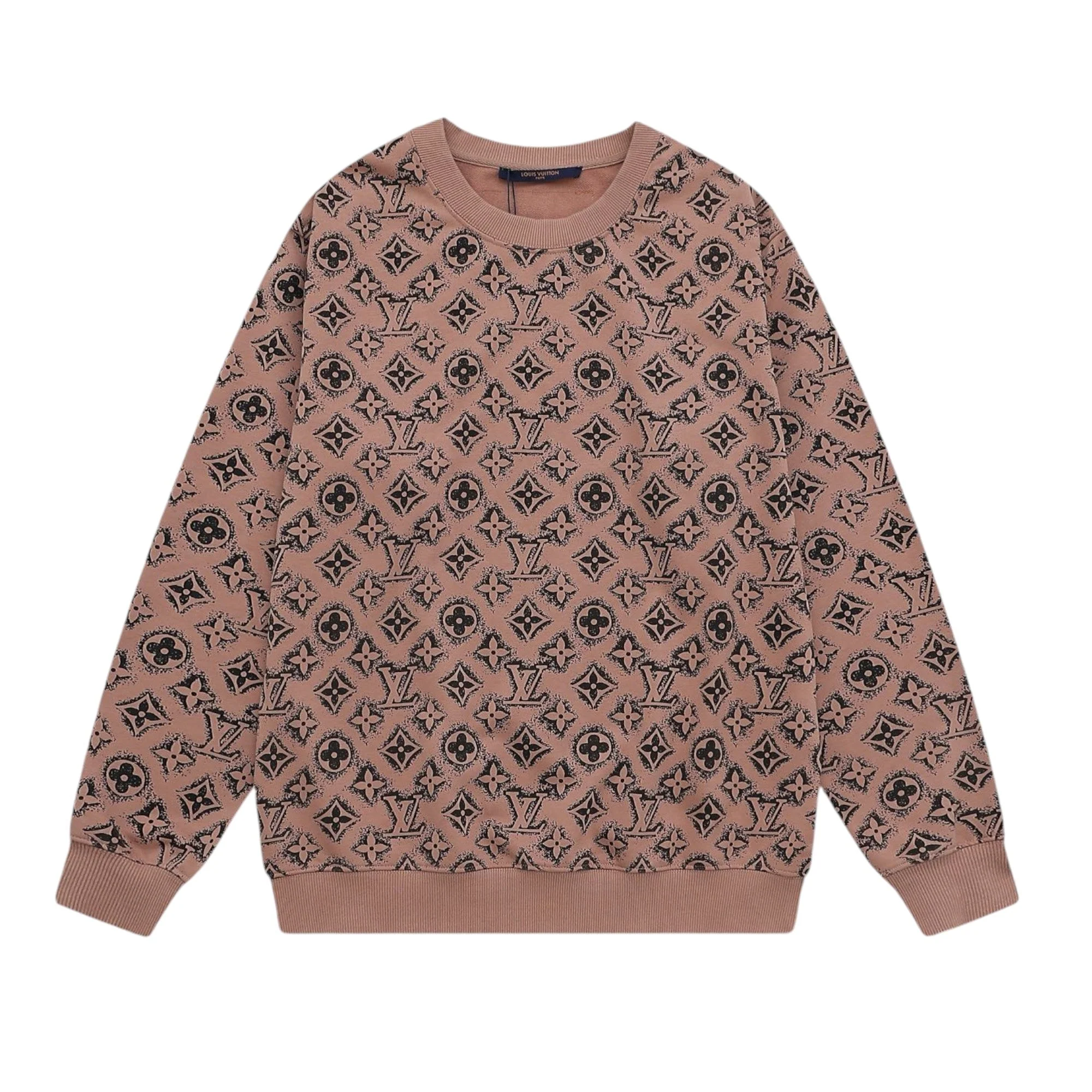 Printed crew neck cotton sweatshirt
