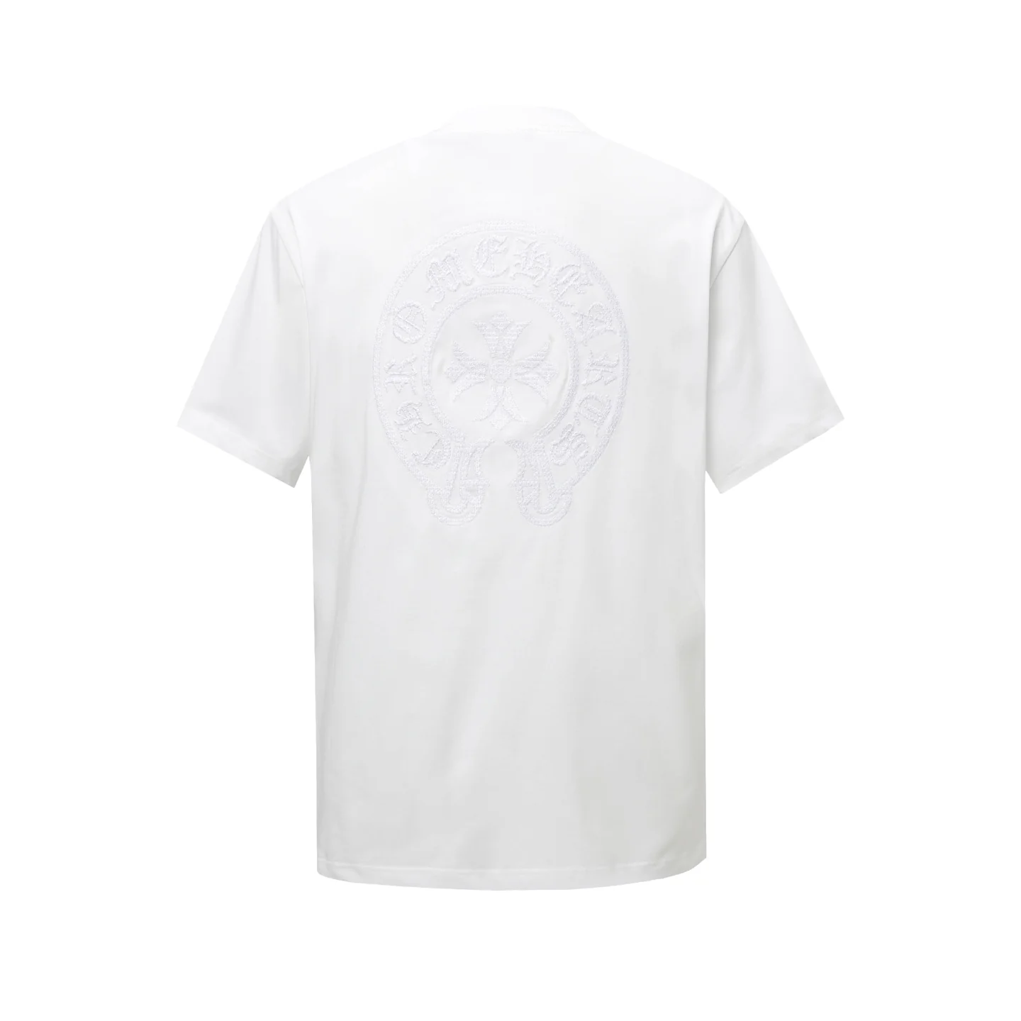 Double-sided embroidered cotton T-shirt