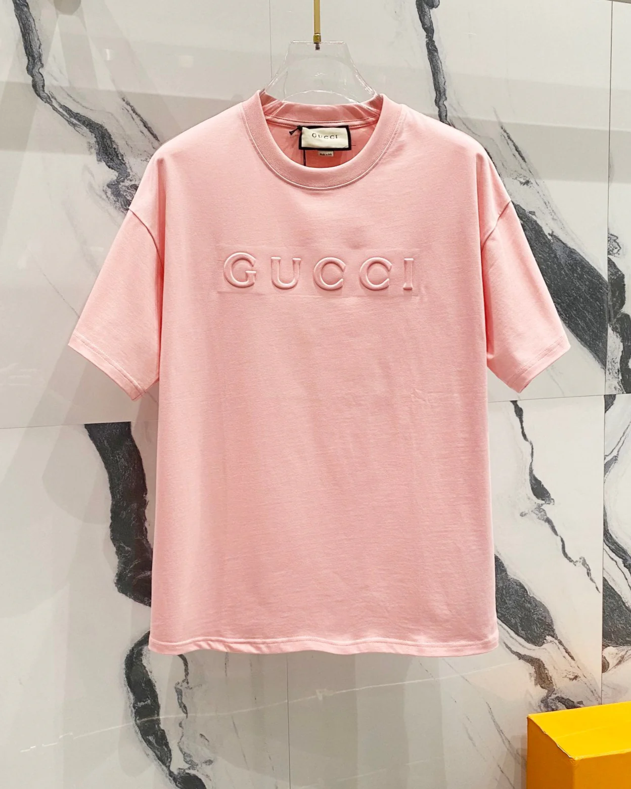 3D cotton crew neck T-shirt