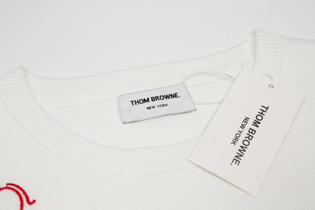 Knitted embroidered cashmere sweatshirt