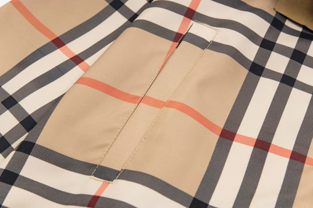 Plaid colorblock zip-up jacket