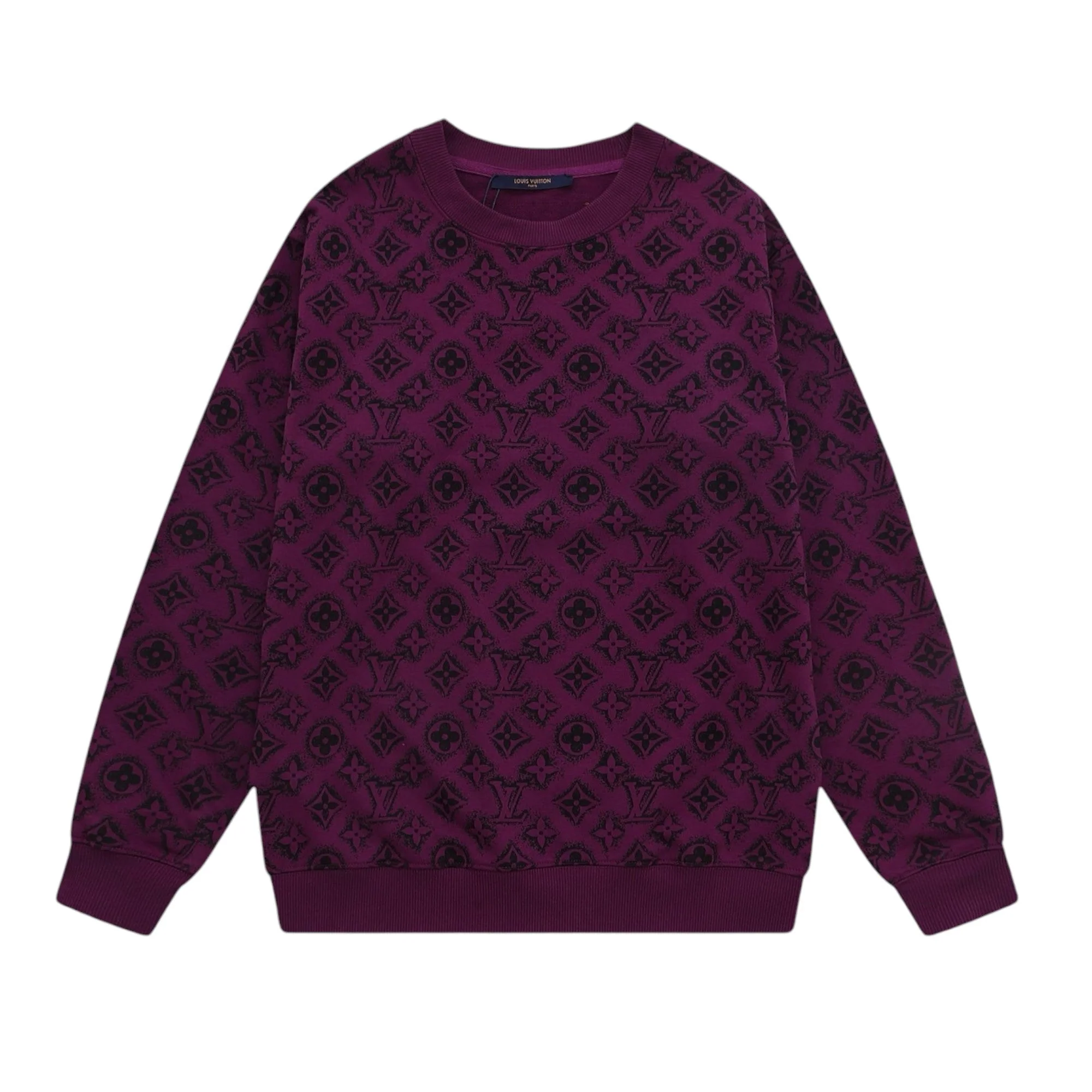 Printed crew neck cotton sweatshirt