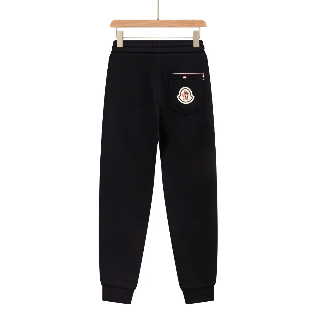 Embroidery  cotton drawstring trousers