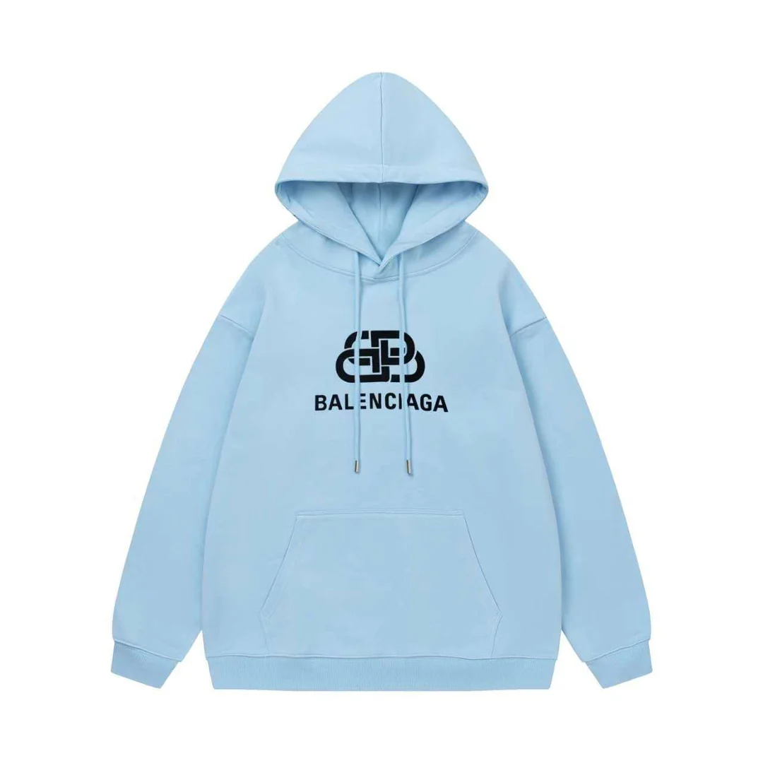 Printed cotton hooded sweatshirt