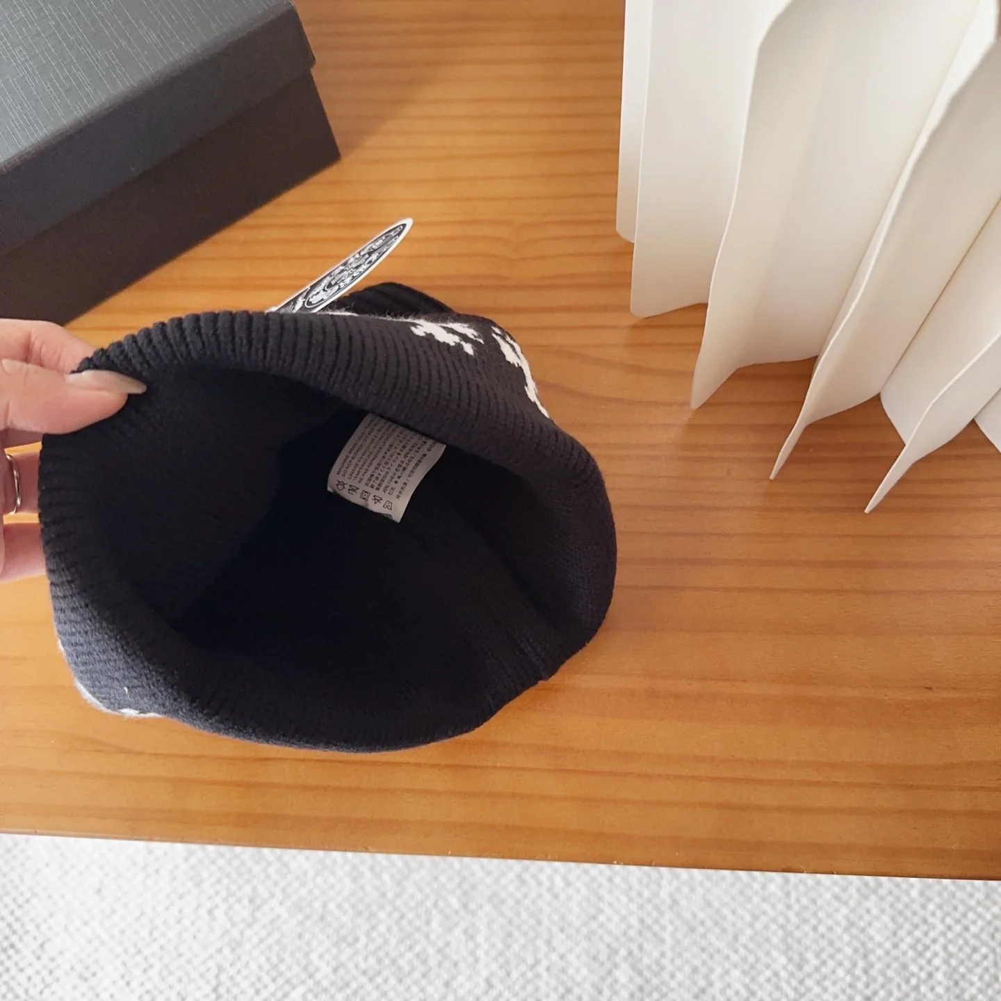 Jacquard Cashmere Knitted  Beanie