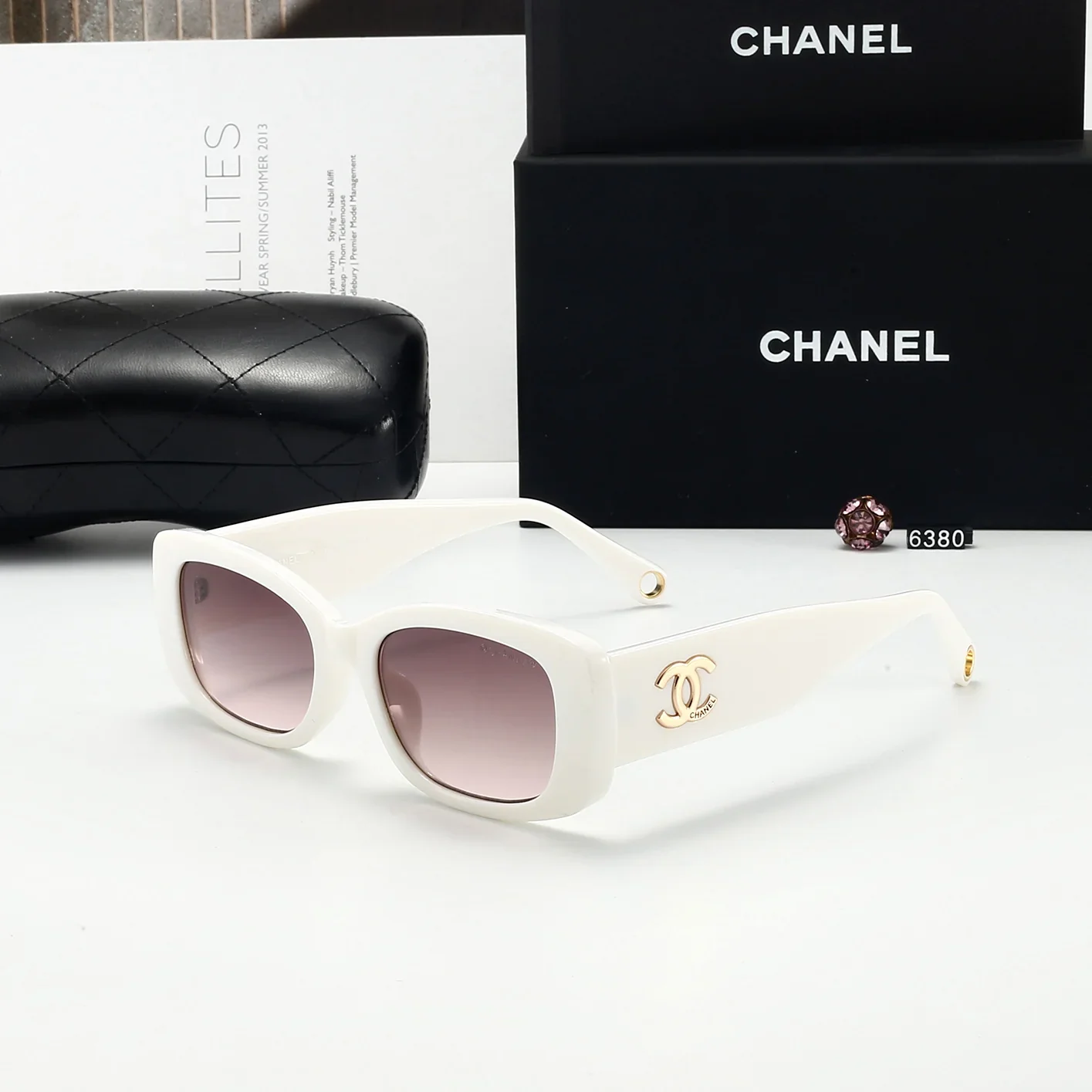 4 colors new women's UV protection sunglasses  6380