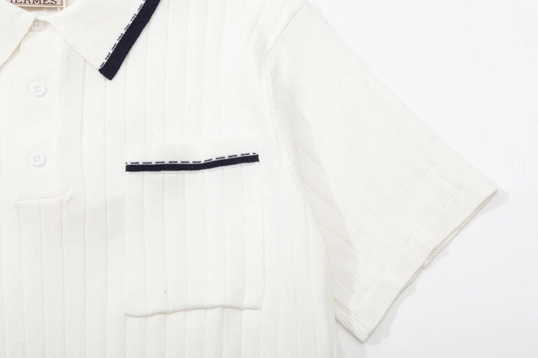 Fashion men's knitted polo shirt