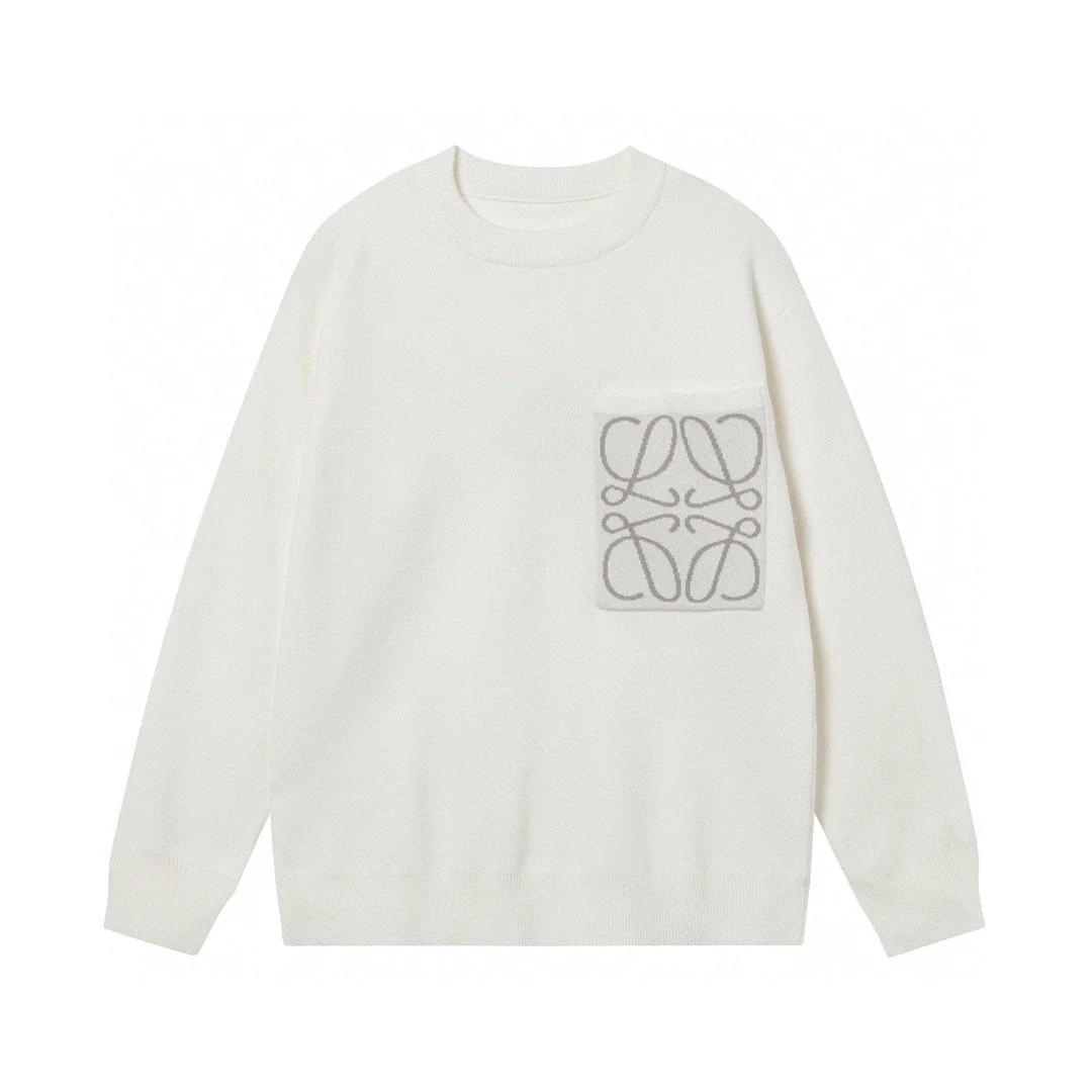 Embroidered cashmere sweatshirt