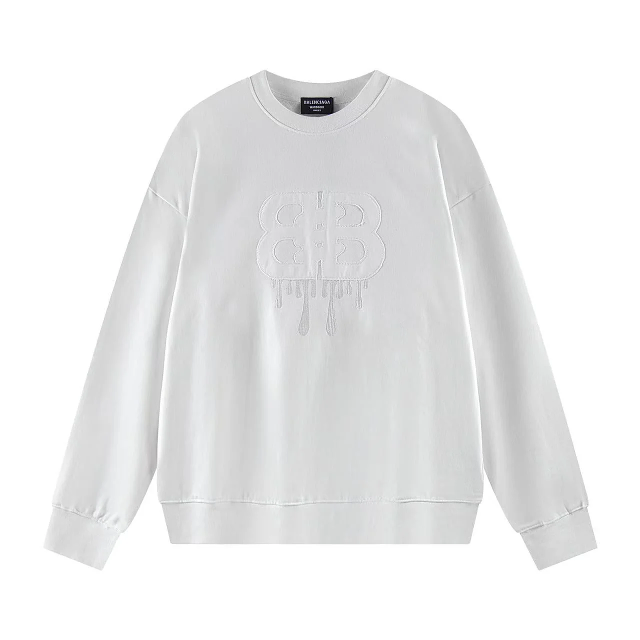 Crew neck patch sweatshirt