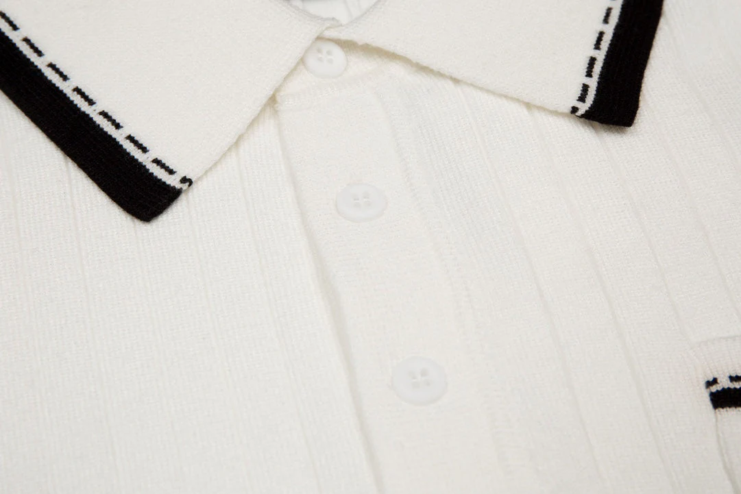 Knitted lapel cashmere sweatshirt