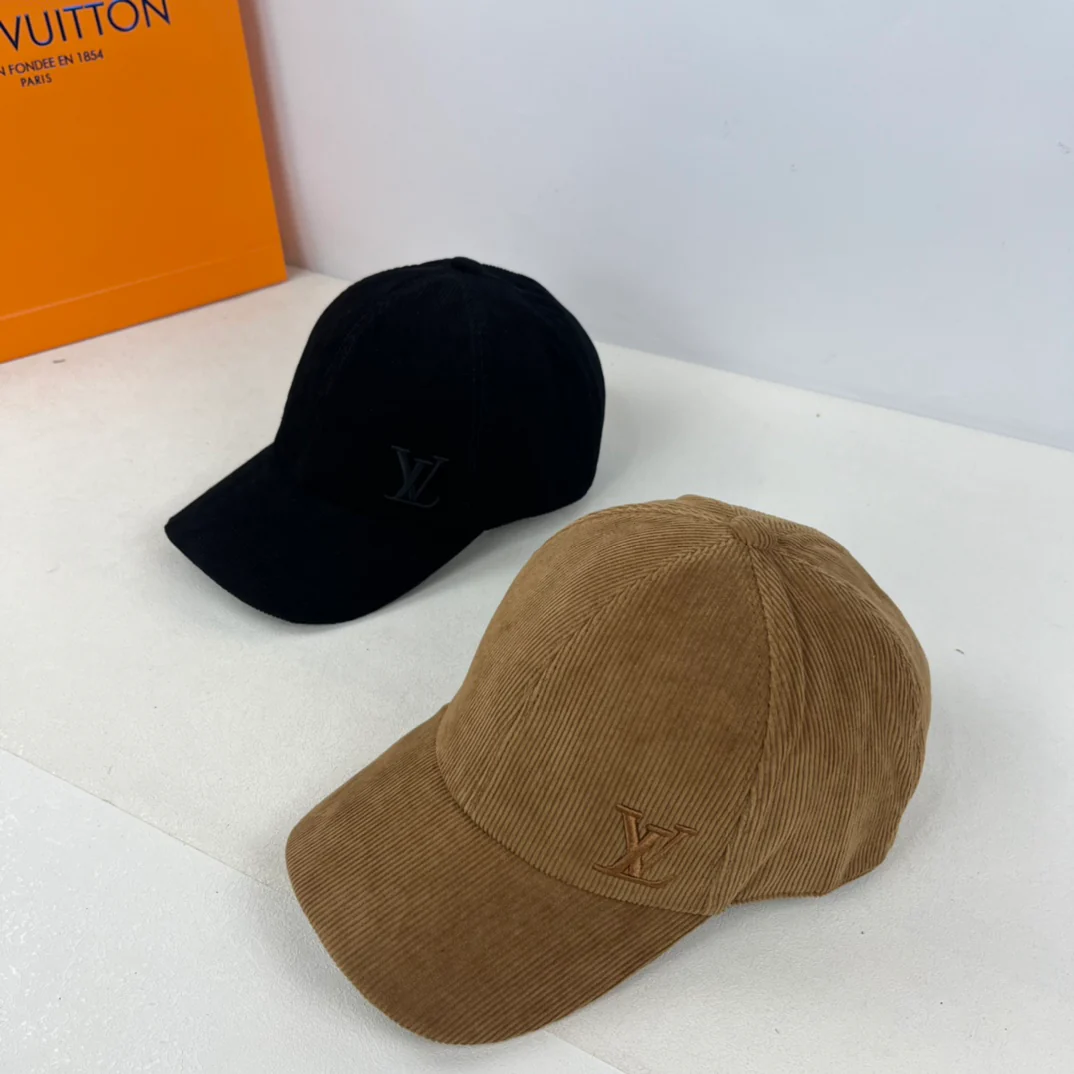 Corduroy embroidered baseball cap