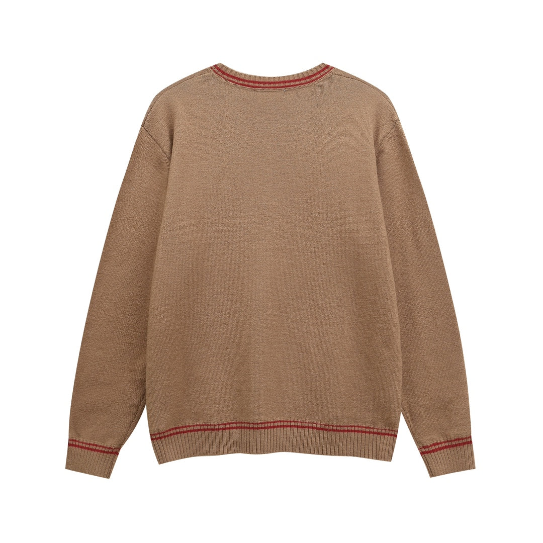 Jacquard Knitted Cashmere Sweater