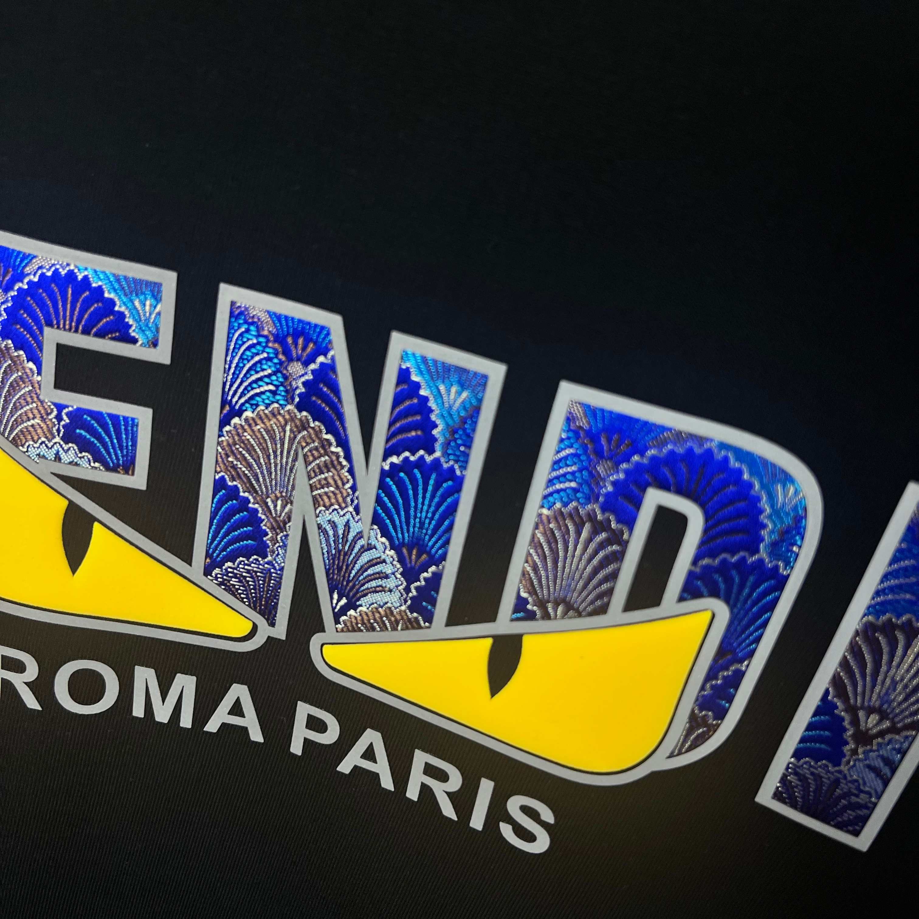 Flocked Embroidered Sweatshirt