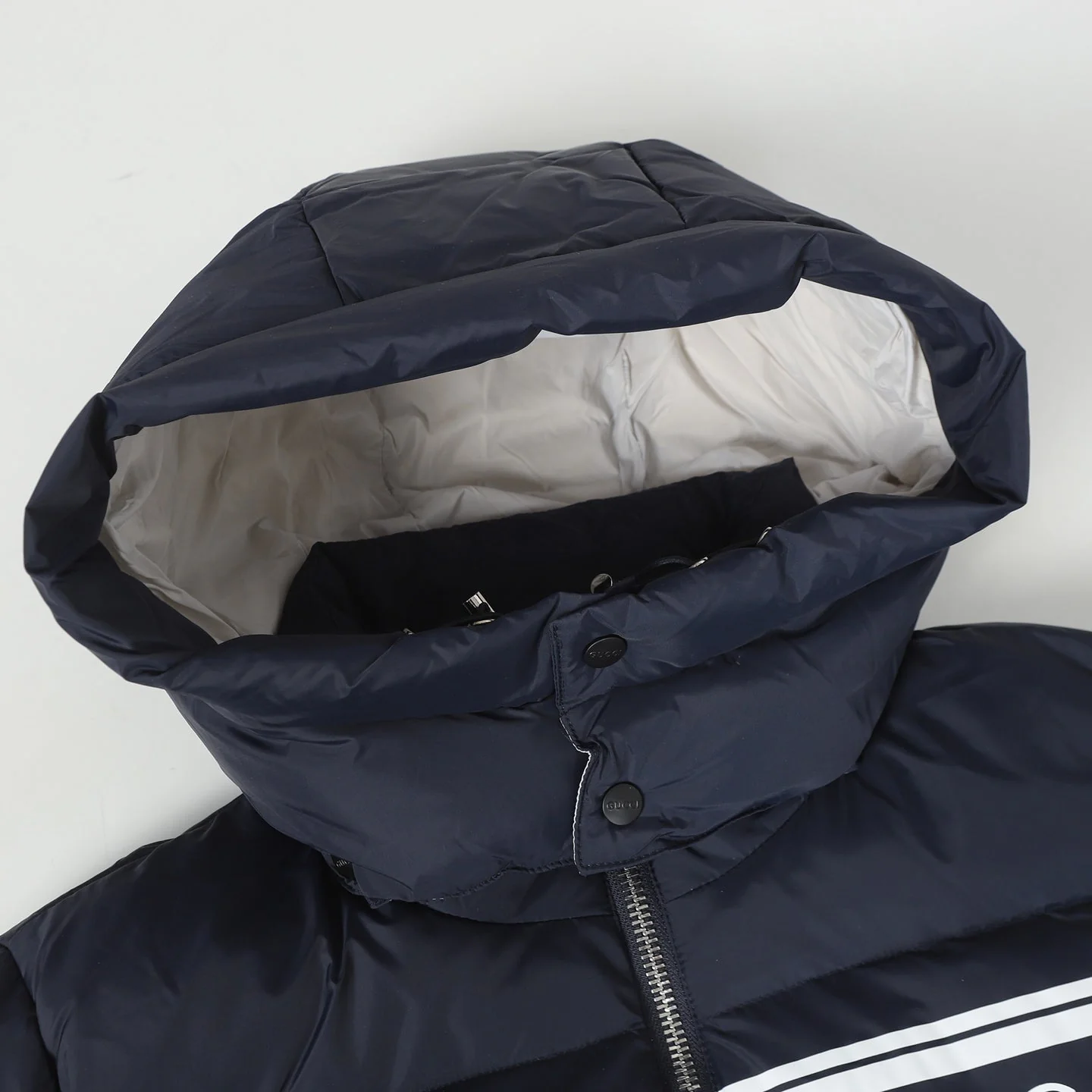 Detachable hooded down jacket