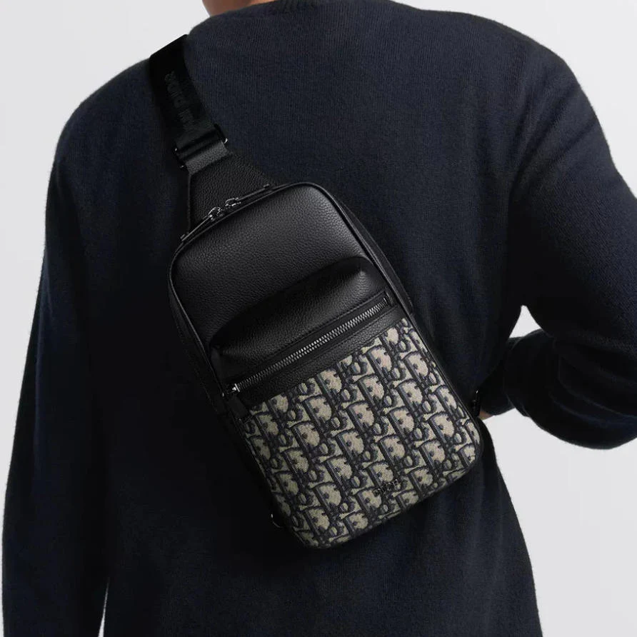 Men's Embossed Chest Bag