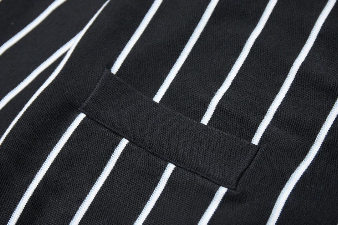 Striped knitted sweater cardigan