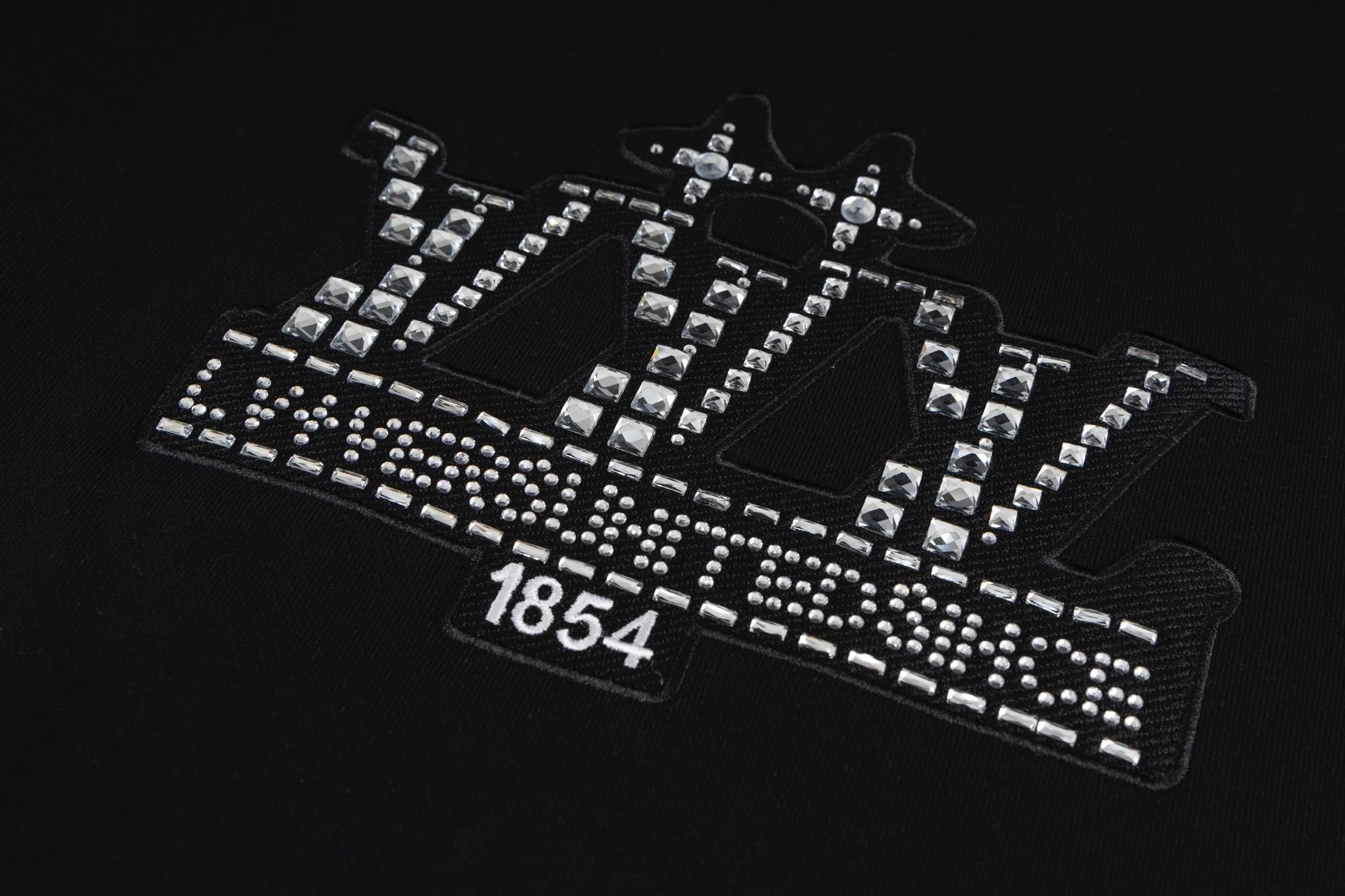 Orange embroidered cotton sweatshirt