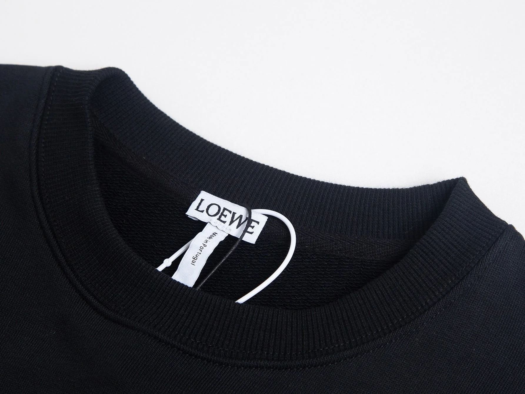 Embroidered crew neck cotton sweatshirt