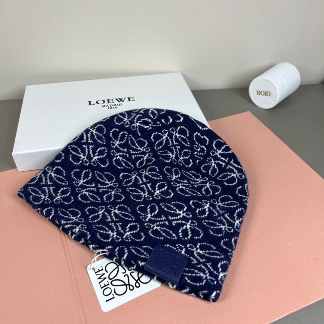 Jacquard Cashmere Knitted  Beanie