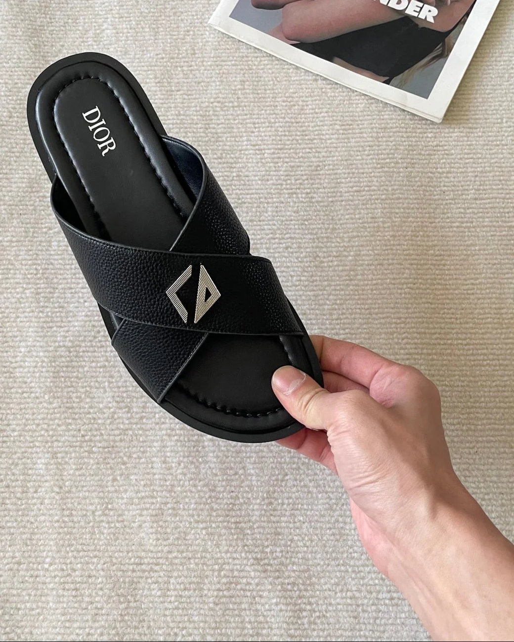 Men's canvas cross slippers