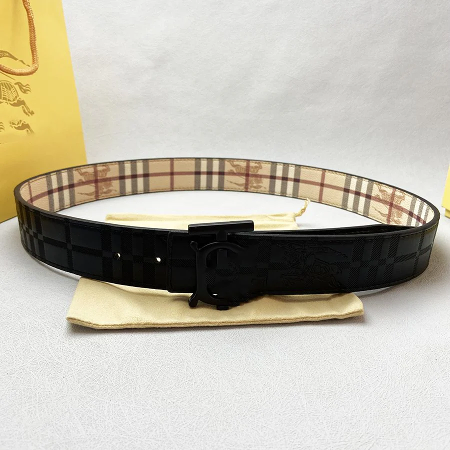 Double-sided leather belt