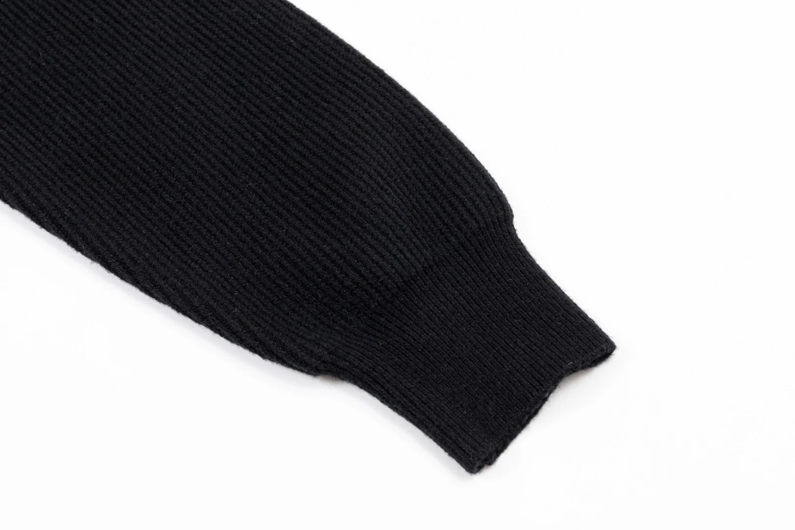 Knitted jacquard polo cashmere sweater