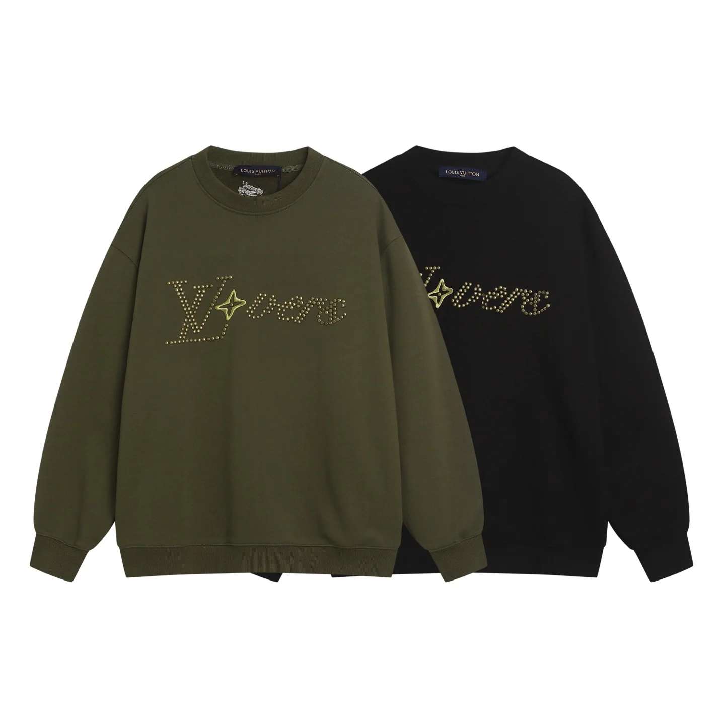 Nail embroidered cotton sweatshirt