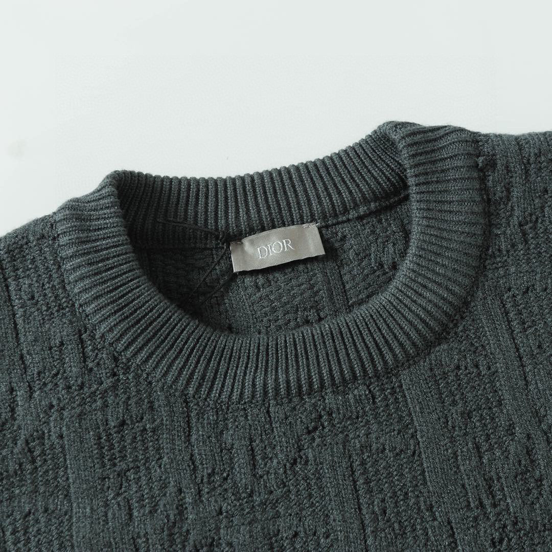 Knitted jacquard cashmere sweater
