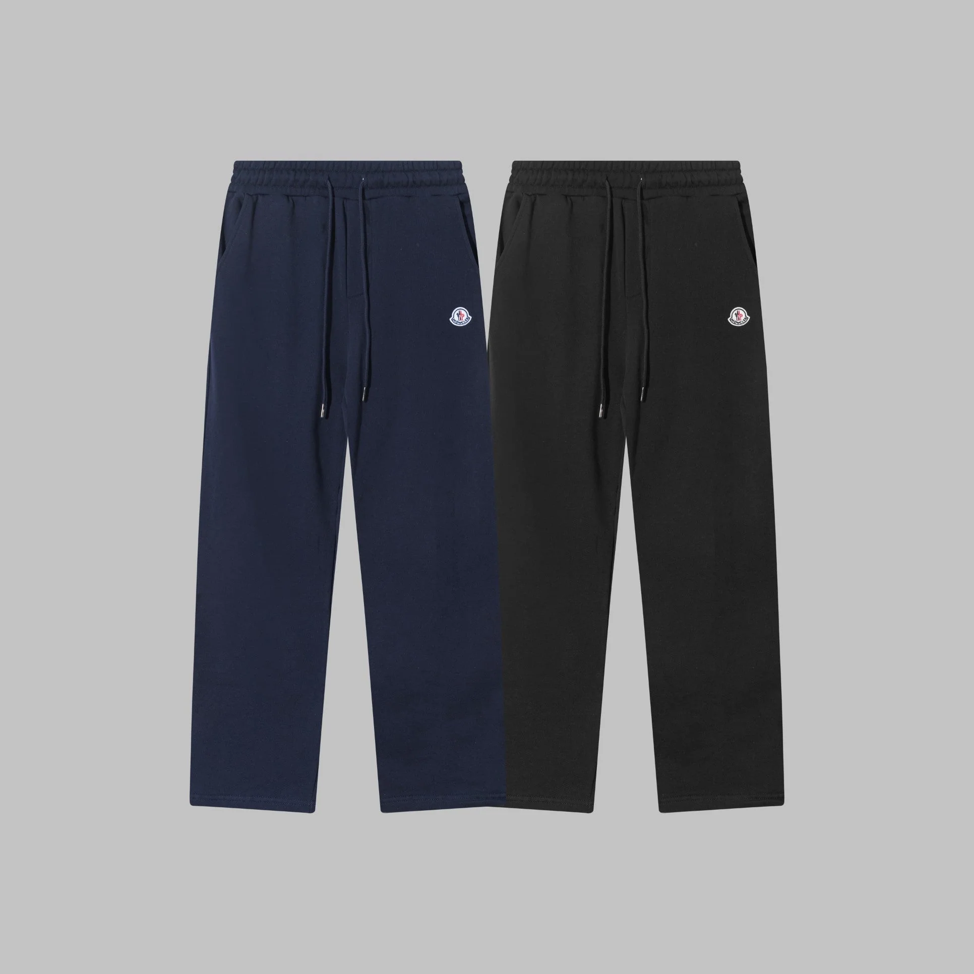 Embroidered drawstring casual trousers