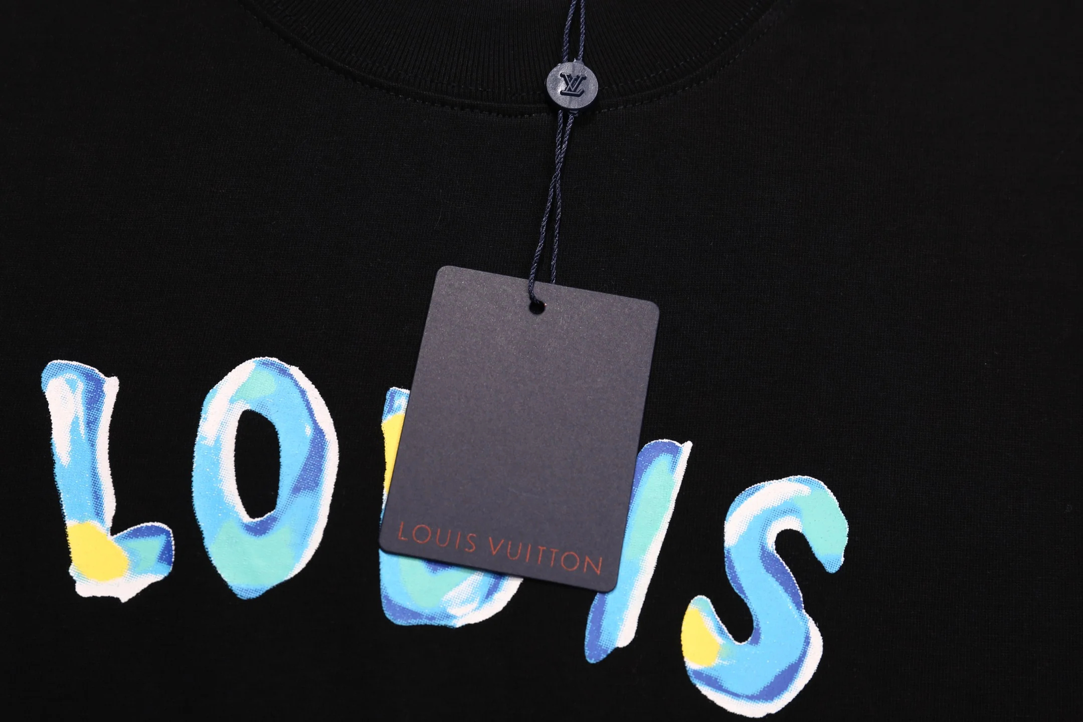 Painted printed cotton T-shirt