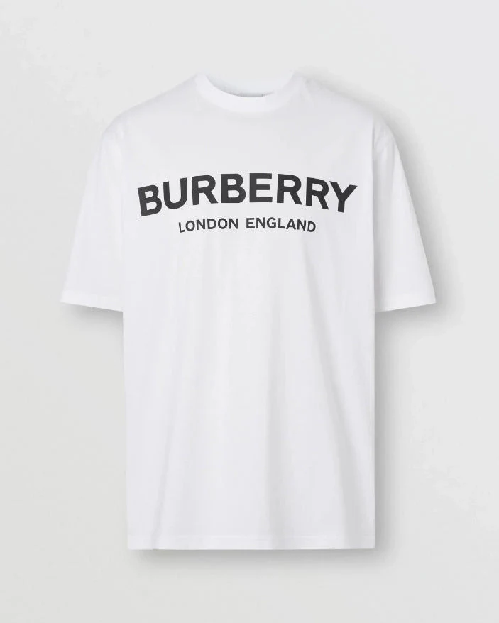 Printed lettering cotton T-shirt