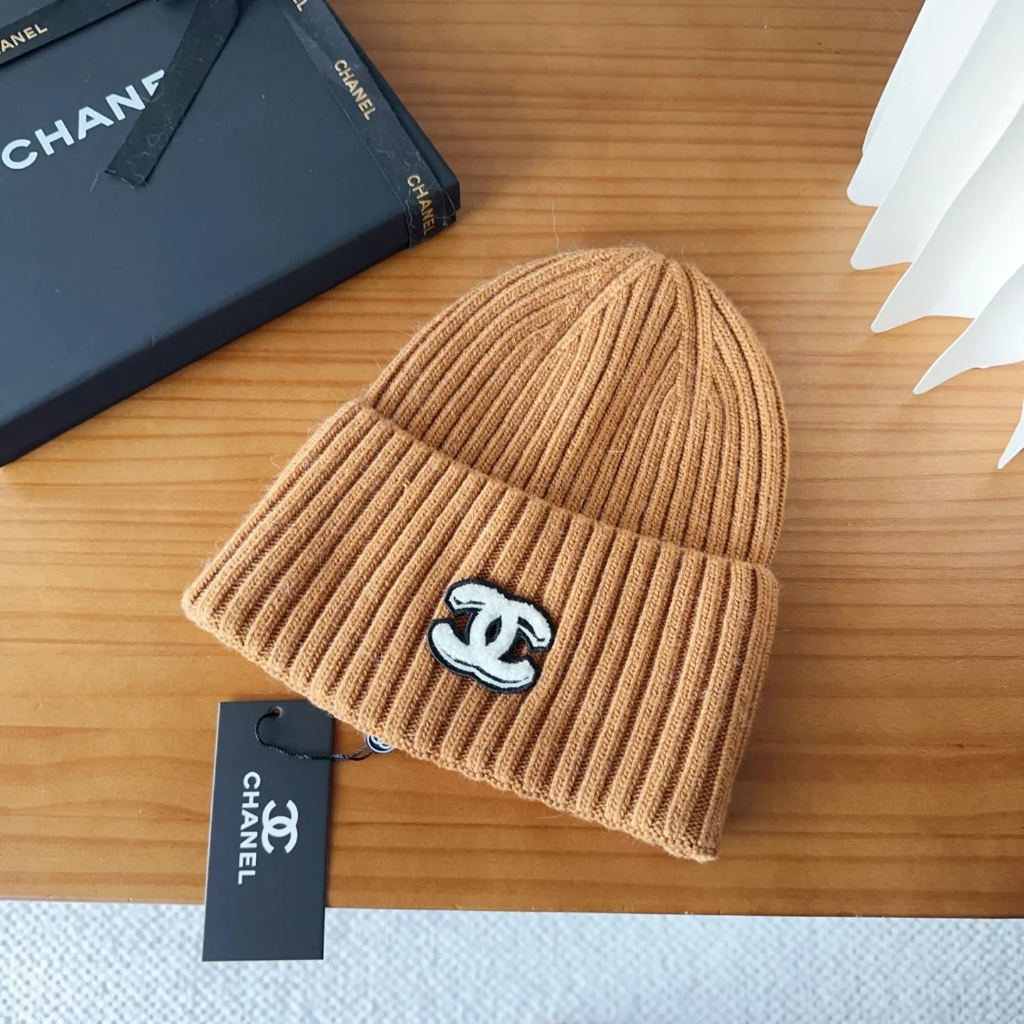 Embroidered Wool Knit Beanie