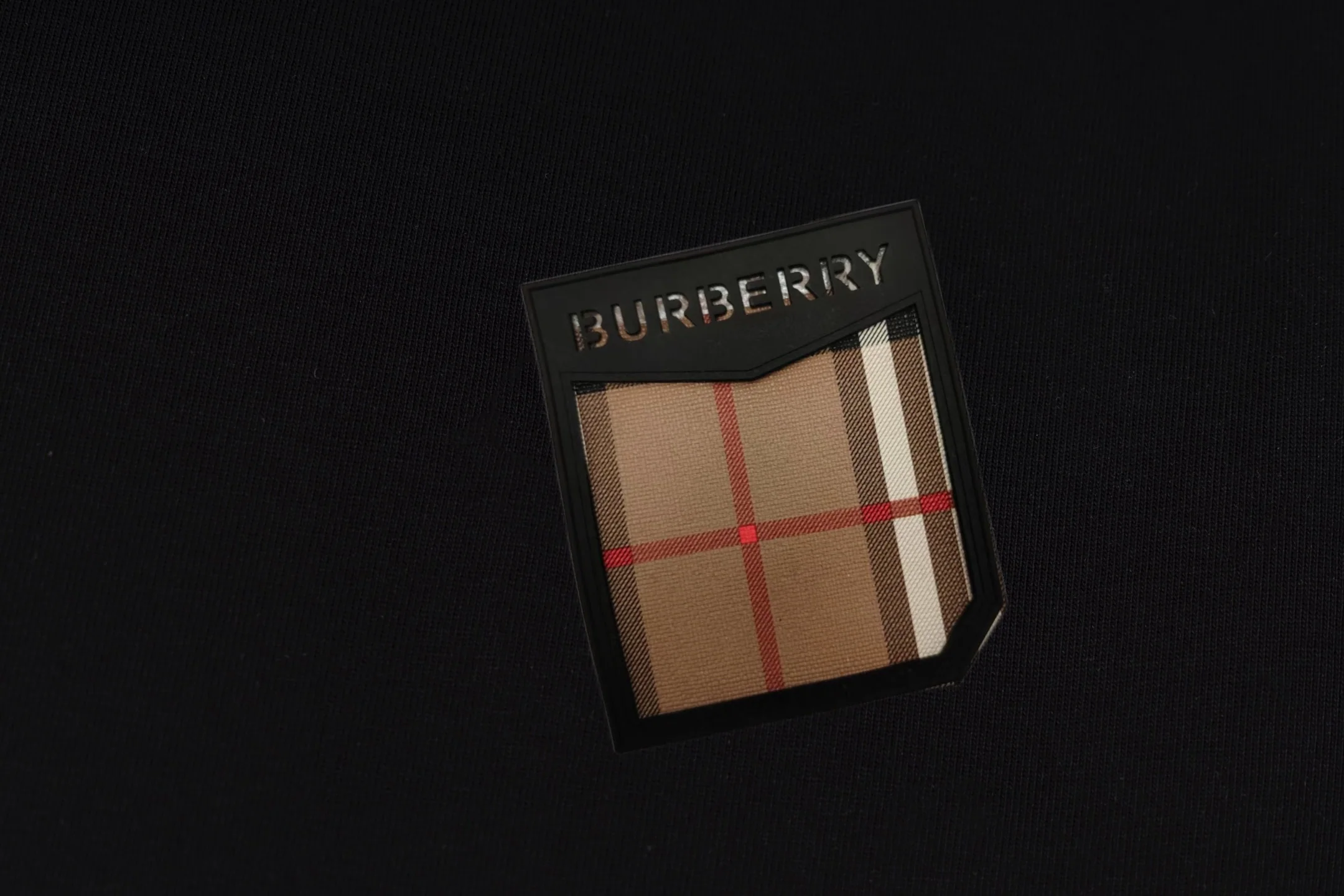 Embroidered label cotton T-shirt