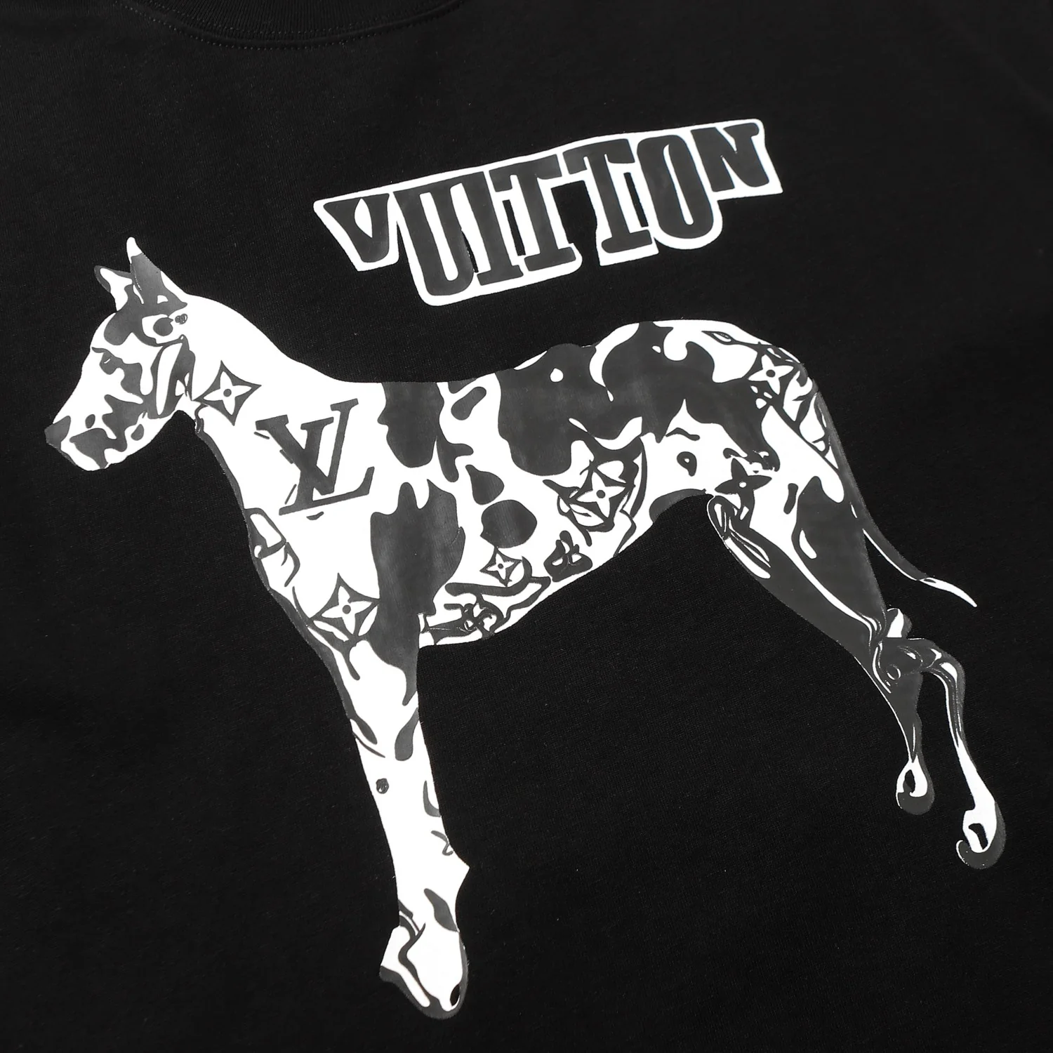 Horse print cotton T-shirt
