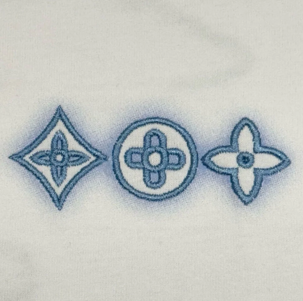 Embroidered graffiti cotton T-shirt