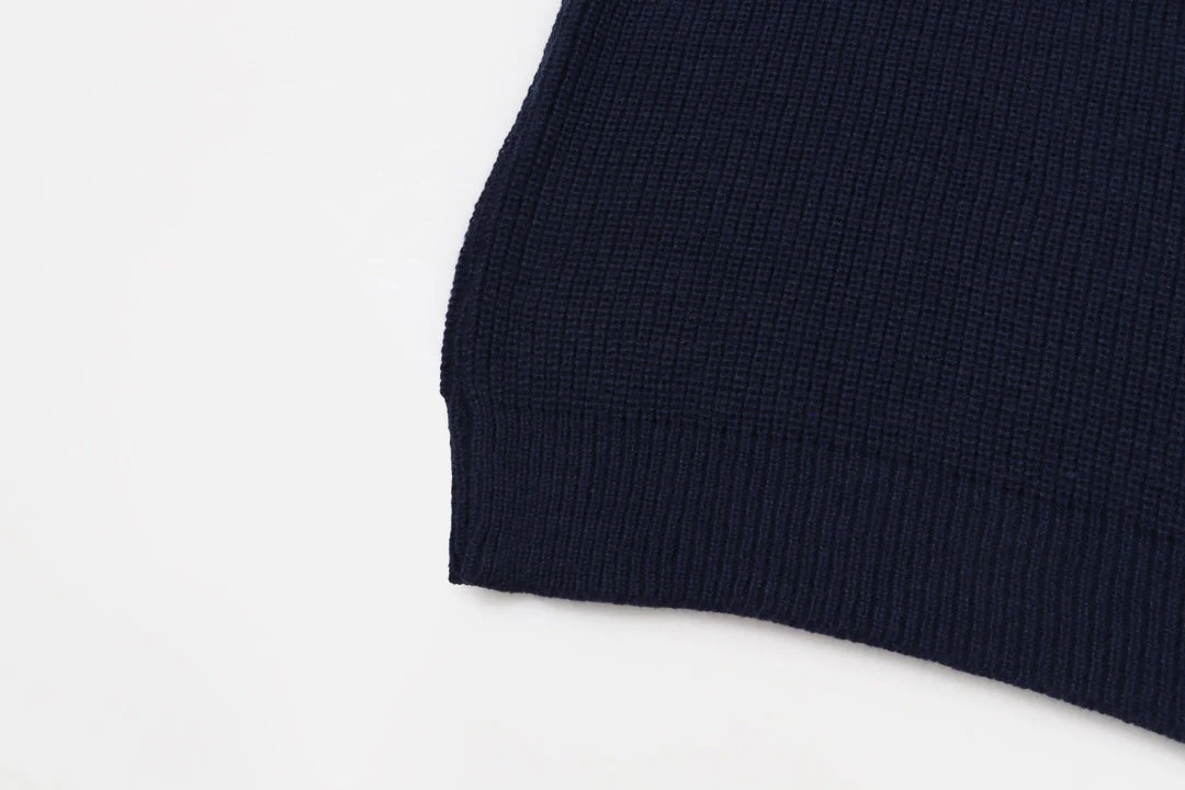 Knitted cashmere embroidered sweatshirt