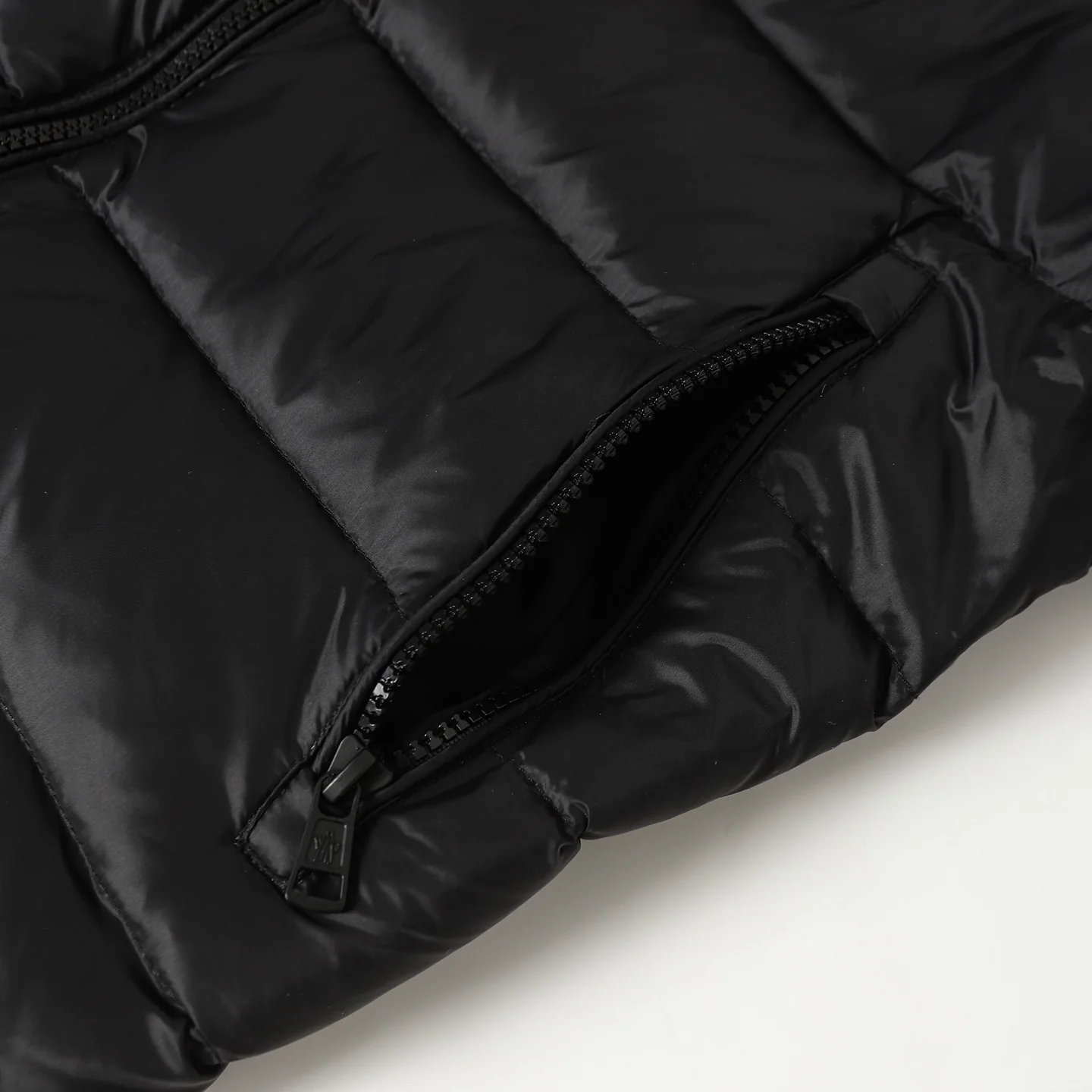 Wool knit down stand collar jacket