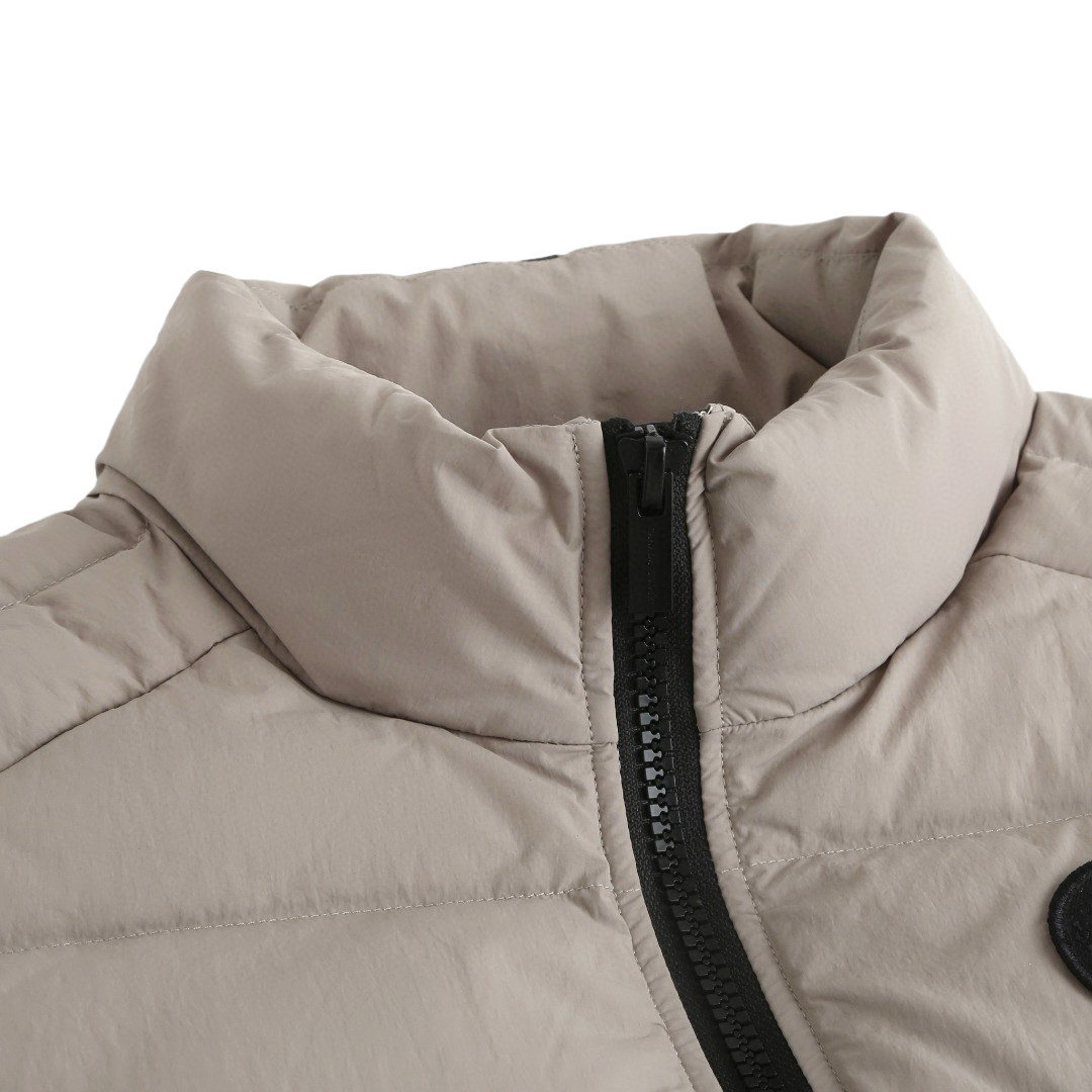 High-necked down vest