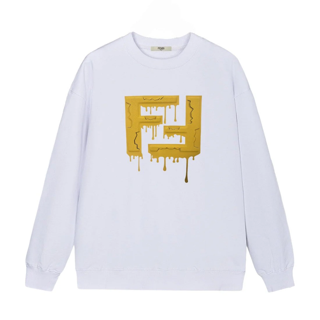 Fashion Cracked Letters Sweatshirt