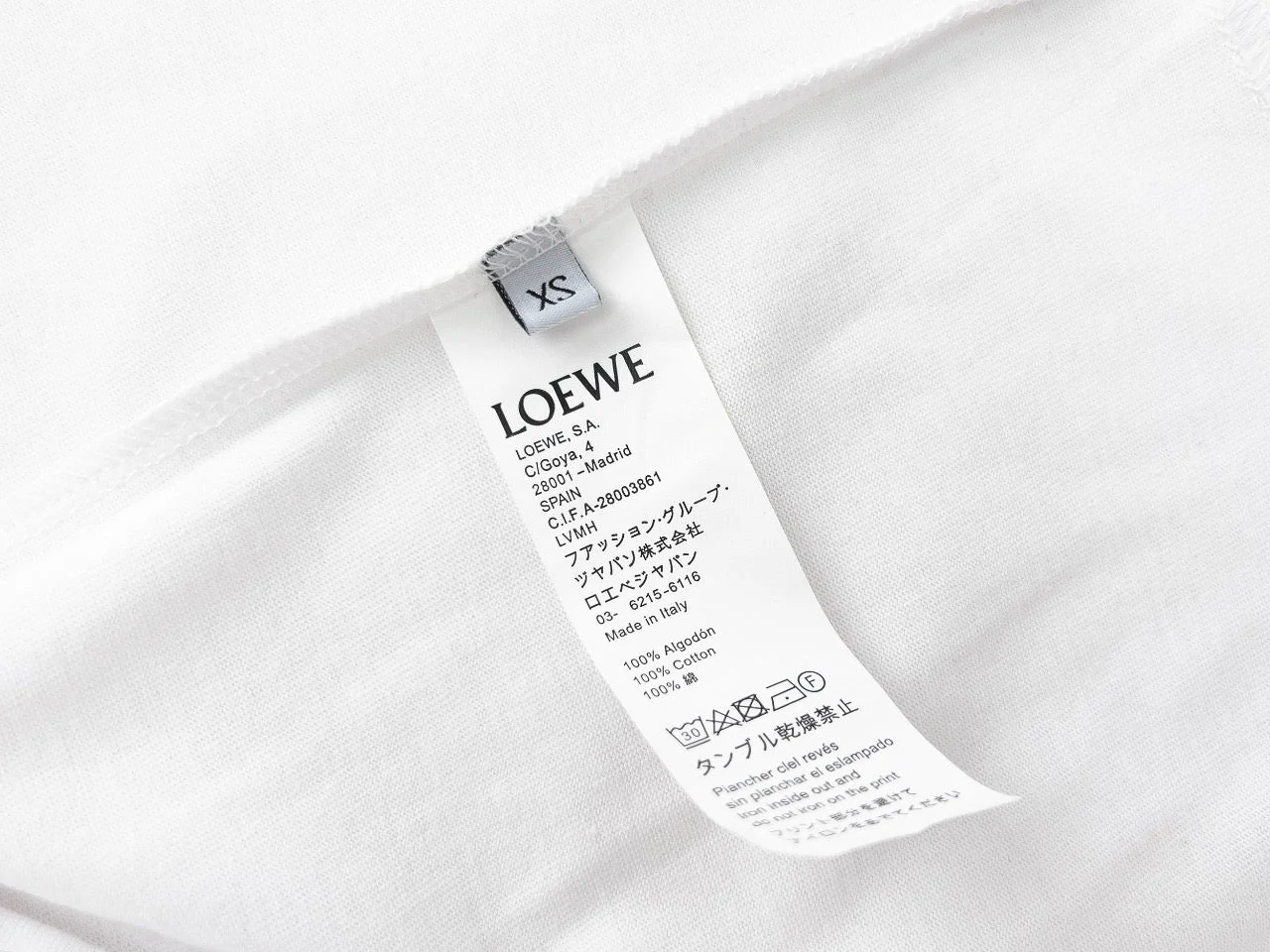 Leather embroidered print T-shirt