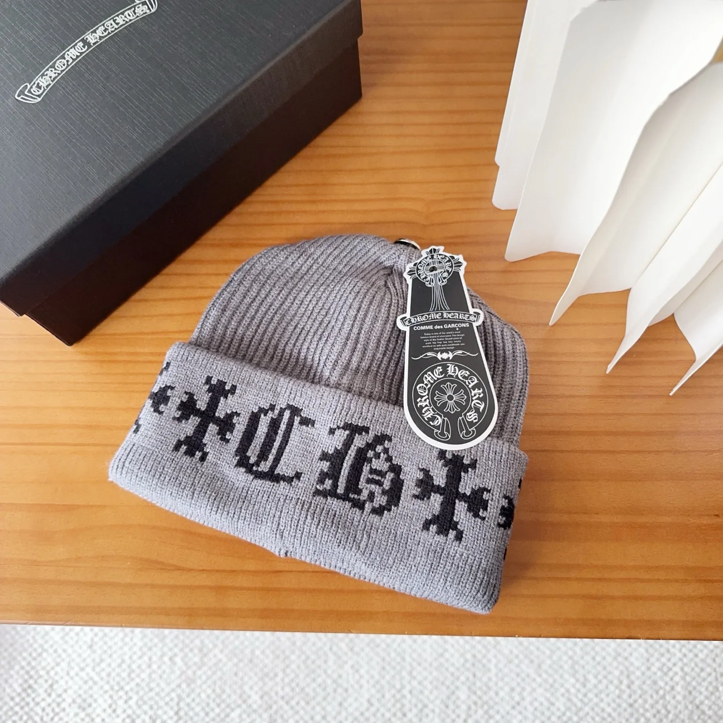 Jacquard Cashmere Knitted  Beanie